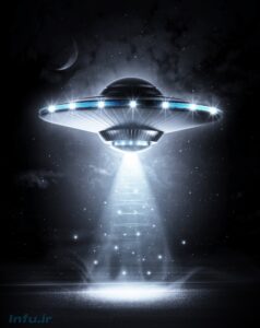 UFO in dark night